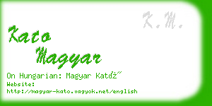 kato magyar business card